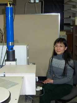 Wenfang Sun in the lab
