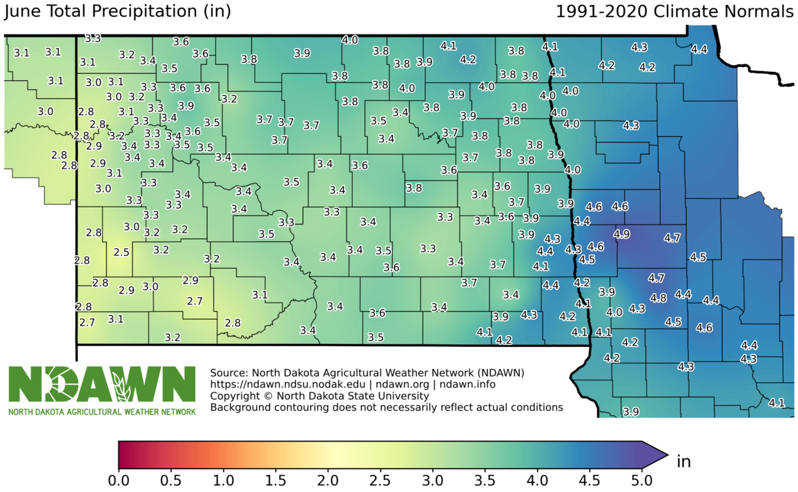 1991-2020 June Normal Precipitation 