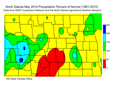 May Percent of Normal Precipitation