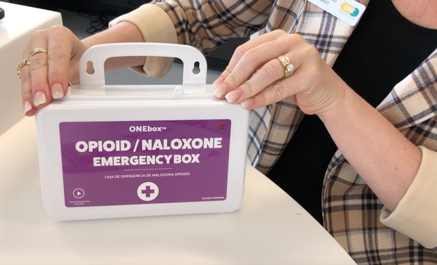 Photo of Onebox that contains lifesaving naloxone