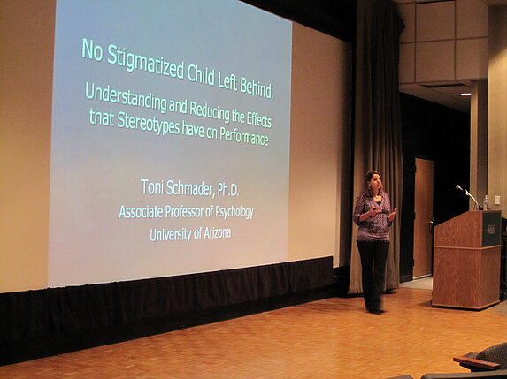 Toni Schmader Research Talk, No Stigmatized Child Left Behind: Understanding and Reducing the Effects that Stereotypes have on Performance. May 8, 2009.
