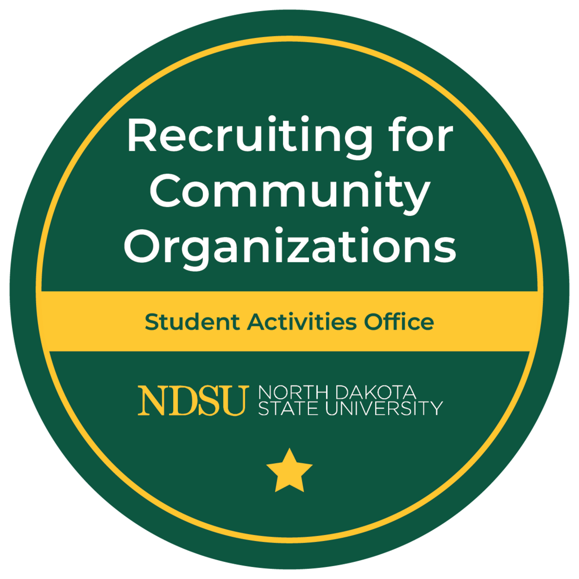Recruiting for Community Organizations badge