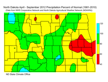 April-September Percent of Normal Precipitation