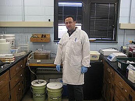 Halis Simesk in the lab
