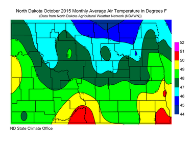 October 2015 Average Temperature