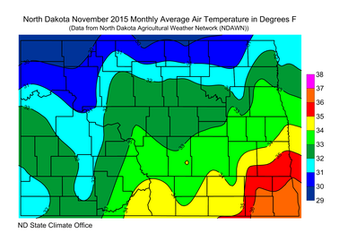 November 2015 Average Temperature