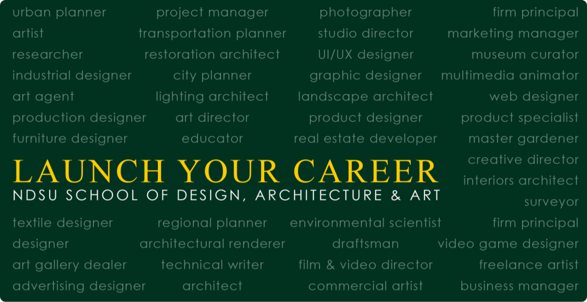 Launch your career, ndsu, school of design, architecture and art