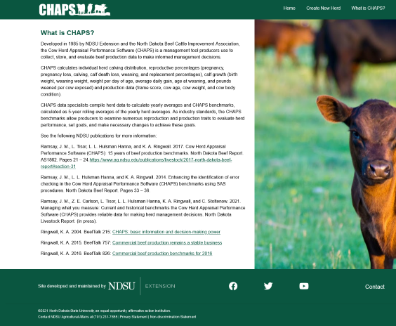 CHAPS users can access a brief history and description of the CHAPS program including links CHAPS publications providing more information.